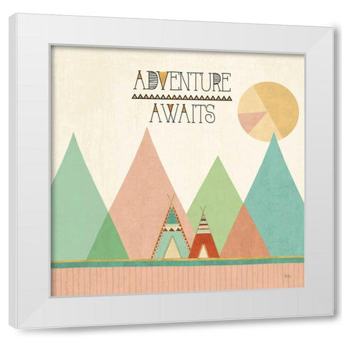 Southwest Geo III White Modern Wood Framed Art Print by Charron, Veronique