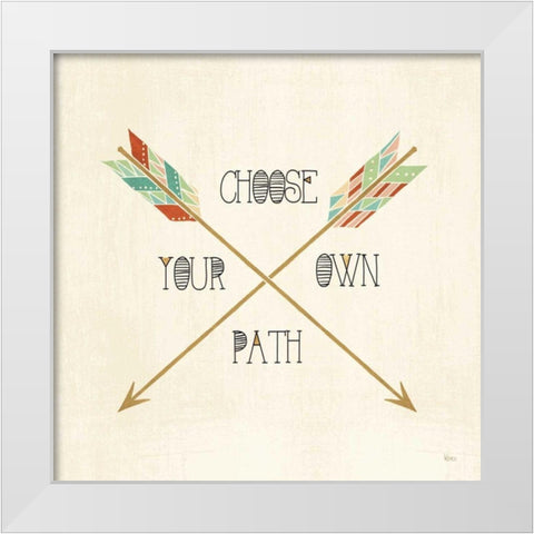 Southwest Geo IV White Modern Wood Framed Art Print by Charron, Veronique