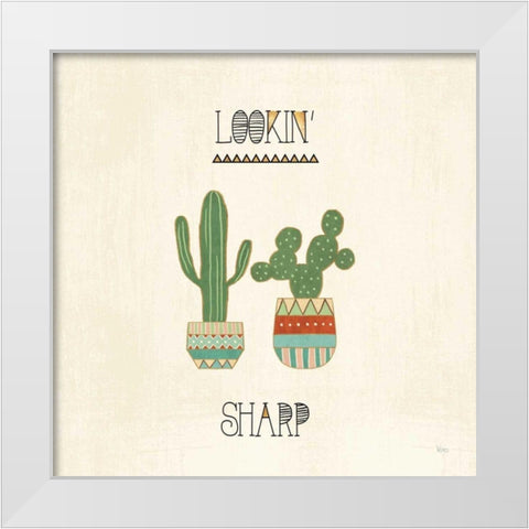 Southwest Geo IX White Modern Wood Framed Art Print by Charron, Veronique