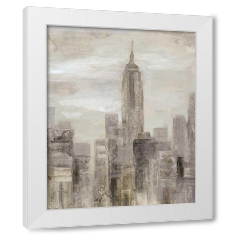 City Blocks II Greige White Modern Wood Framed Art Print by Vassileva, Silvia