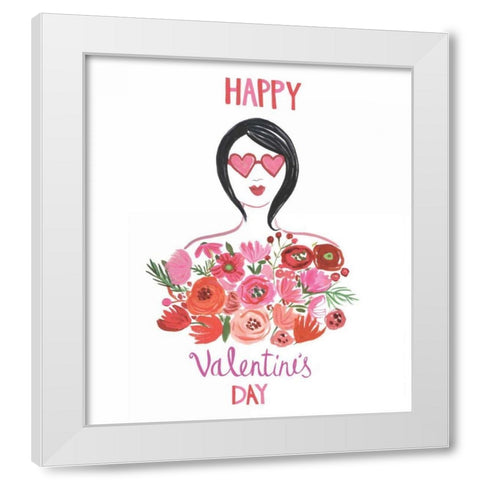 Valentine Chic I White Modern Wood Framed Art Print by Zaman, Farida