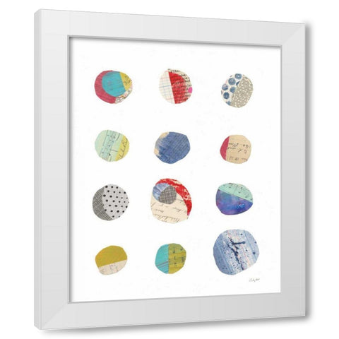Geometric Collage II on White White Modern Wood Framed Art Print by Prahl, Courtney