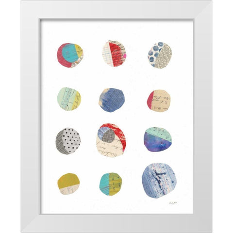 Geometric Collage II on White White Modern Wood Framed Art Print by Prahl, Courtney