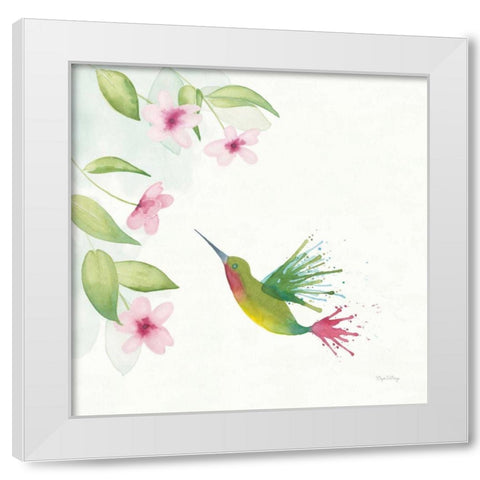 Flit II White Modern Wood Framed Art Print by DeNeige, Elyse