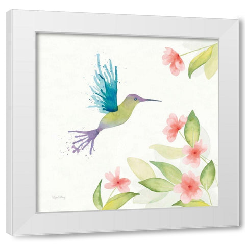 Flit III White Modern Wood Framed Art Print by DeNeige, Elyse