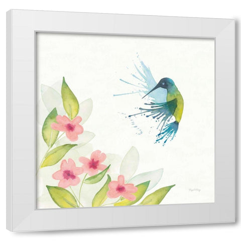 Flit IV White Modern Wood Framed Art Print by DeNeige, Elyse