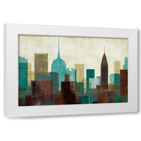 Summer in the City I Blue White Modern Wood Framed Art Print by Mullan, Michael