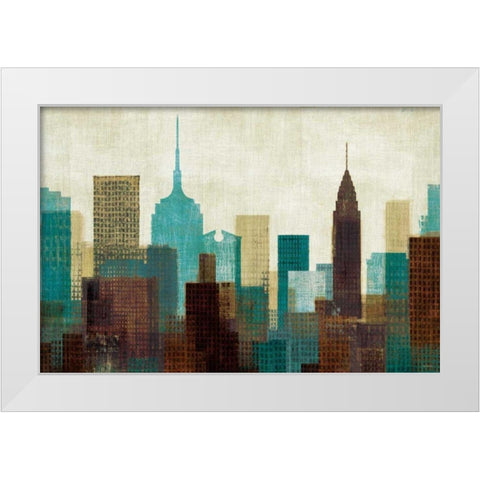 Summer in the City I Blue White Modern Wood Framed Art Print by Mullan, Michael