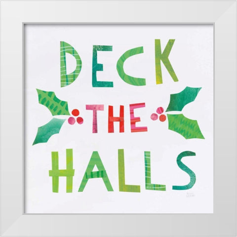 Christmas Collage II White Modern Wood Framed Art Print by Averinos, Melissa