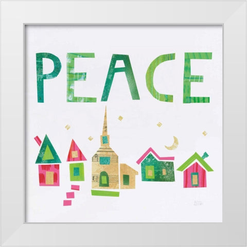 Christmas Collage IV White Modern Wood Framed Art Print by Averinos, Melissa