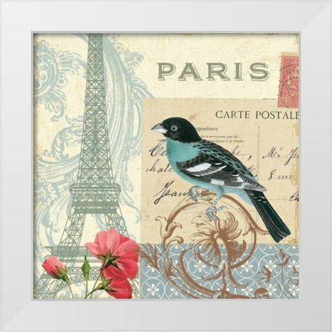 Memories I White Modern Wood Framed Art Print by Pela