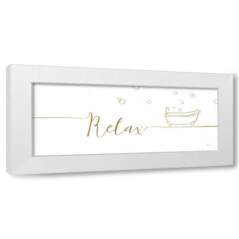Underline Bath I White Modern Wood Framed Art Print by Charron, Veronique