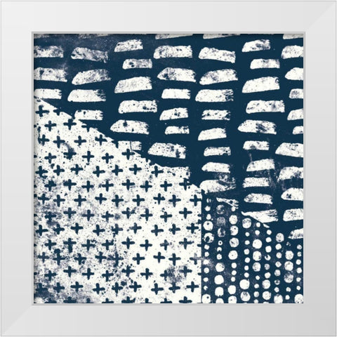 Mark Making Tile II White Modern Wood Framed Art Print by Hershey, Moira