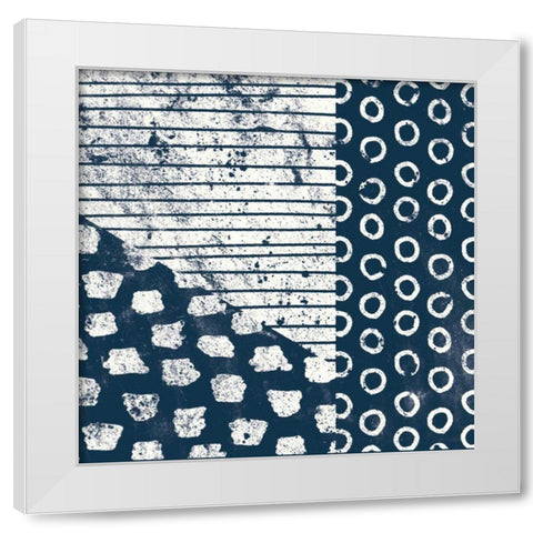 Mark Making Tile IV White Modern Wood Framed Art Print by Hershey, Moira