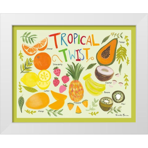 Fruity Smoothie II White Modern Wood Framed Art Print by Zaman, Farida