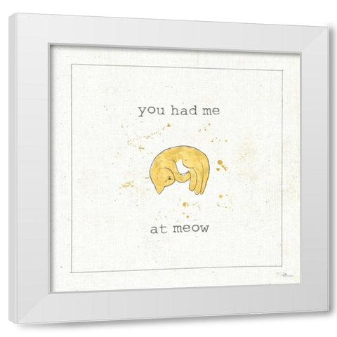 Companion Cuties IV White Modern Wood Framed Art Print by Pela Studio