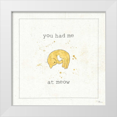 Companion Cuties IV White Modern Wood Framed Art Print by Pela Studio