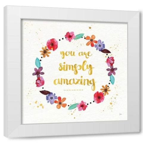 Simply Amazing I White Modern Wood Framed Art Print by Aiken, Jess