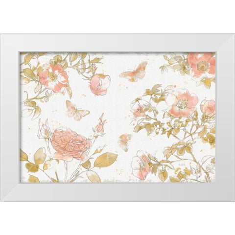 Watery Blooms I White Modern Wood Framed Art Print by Pertiet, Katie