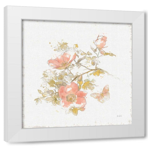 Watery Blooms IV White Modern Wood Framed Art Print by Pertiet, Katie