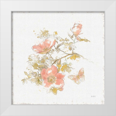 Watery Blooms IV White Modern Wood Framed Art Print by Pertiet, Katie