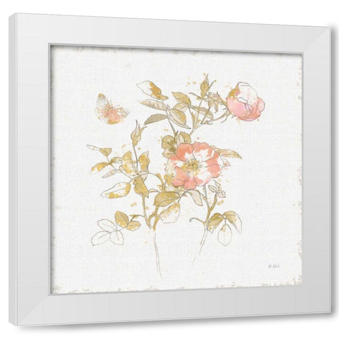 Watery Blooms V White Modern Wood Framed Art Print by Pertiet, Katie