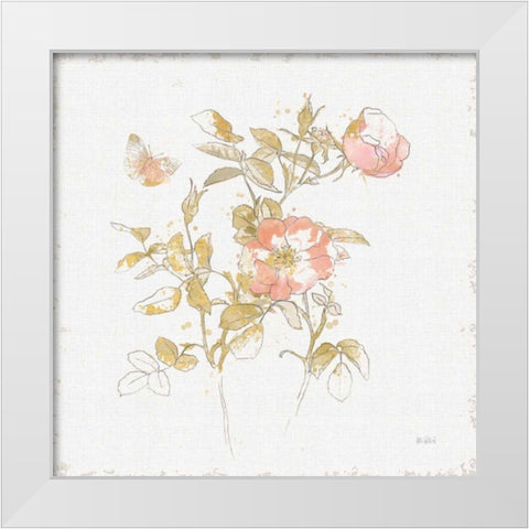 Watery Blooms V White Modern Wood Framed Art Print by Pertiet, Katie