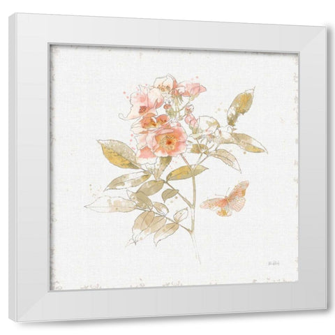 Watery Blooms VI White Modern Wood Framed Art Print by Pertiet, Katie