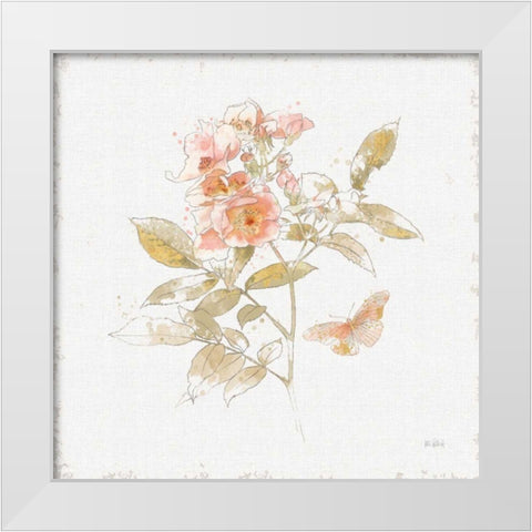 Watery Blooms VI White Modern Wood Framed Art Print by Pertiet, Katie