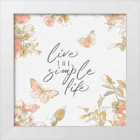 Watery Blooms VIII White Modern Wood Framed Art Print by Pertiet, Katie