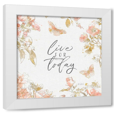 Watery Blooms IX White Modern Wood Framed Art Print by Pertiet, Katie