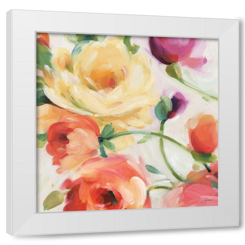 Florabundance III White Modern Wood Framed Art Print by Audit, Lisa