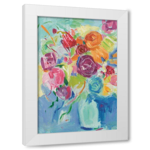 Matisse Florals Pastel Crop White Modern Wood Framed Art Print by Zaman, Farida
