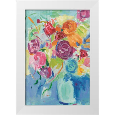 Matisse Florals Pastel Crop White Modern Wood Framed Art Print by Zaman, Farida