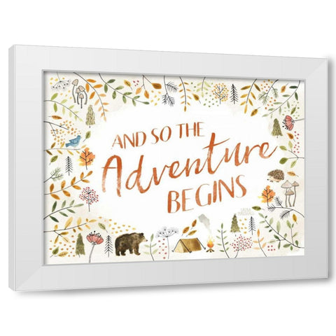 Woodland Whimsy I White Modern Wood Framed Art Print by Marshall, Laura