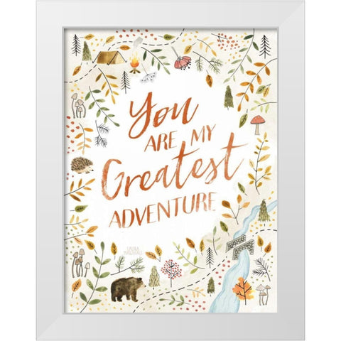 Woodland Whimsy IV White Modern Wood Framed Art Print by Marshall, Laura