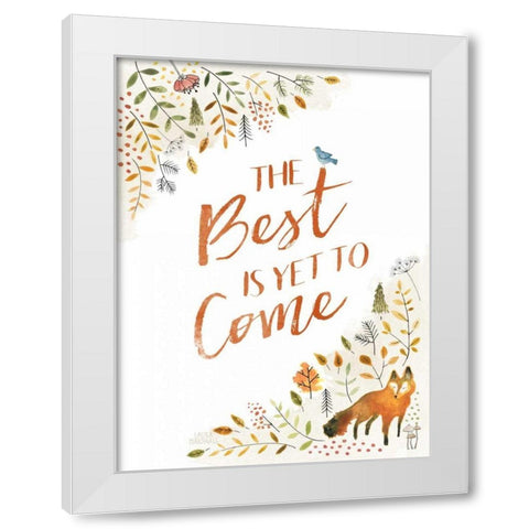 Woodland Whimsy V White Modern Wood Framed Art Print by Marshall, Laura