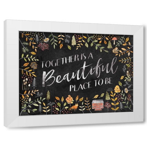 Woodland Whimsy II Black White Modern Wood Framed Art Print by Marshall, Laura