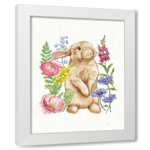 Sunny Bunny III FB White Modern Wood Framed Art Print by Urban, Mary