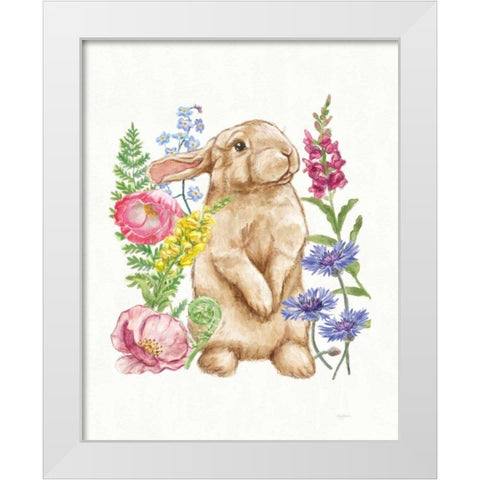 Sunny Bunny III FB White Modern Wood Framed Art Print by Urban, Mary