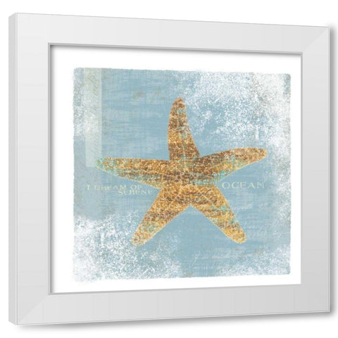 Serene Ocean - Wag White Modern Wood Framed Art Print by Wild Apple Portfolio