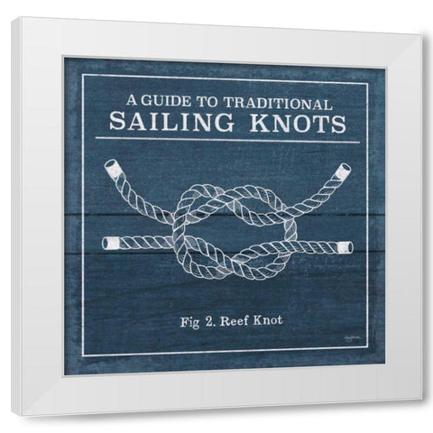 Vintage Sailing Knots III White Modern Wood Framed Art Print by Urban, Mary