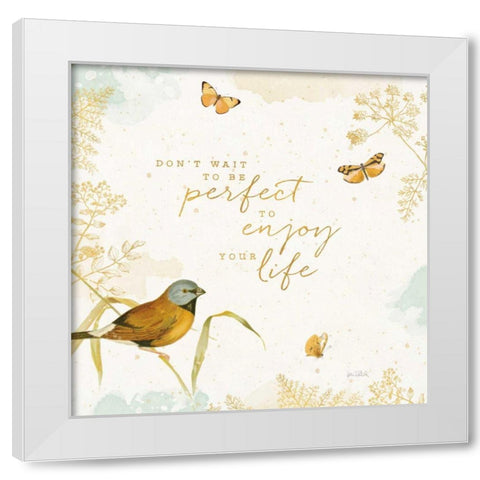 Natures Wisdom V White Modern Wood Framed Art Print by Pertiet, Katie