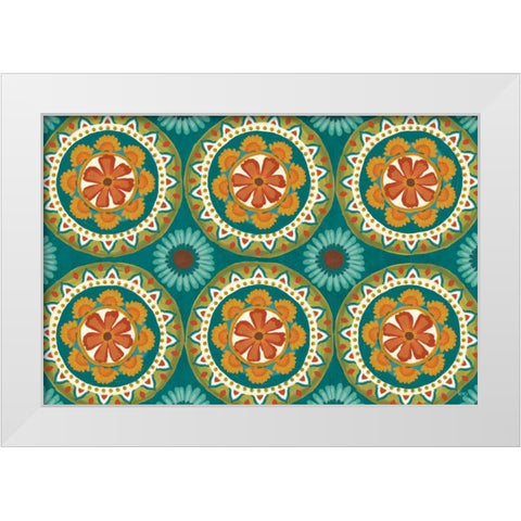 Flourish V White Modern Wood Framed Art Print by Charron, Veronique