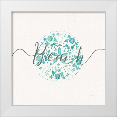 Sea Charms II Gray Words White Modern Wood Framed Art Print by Charron, Veronique