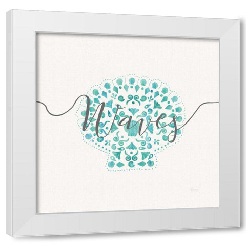 Sea Charms III Gray Words White Modern Wood Framed Art Print by Charron, Veronique