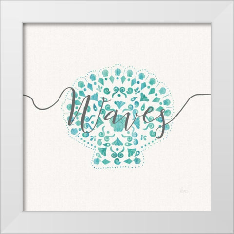 Sea Charms III Gray Words White Modern Wood Framed Art Print by Charron, Veronique
