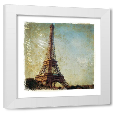 Golden Age of Paris I White Modern Wood Framed Art Print by Wild Apple Portfolio