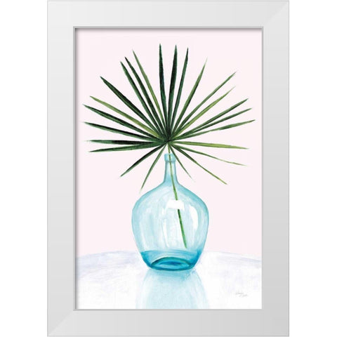 Statement Palms I White Modern Wood Framed Art Print by Wellington Studio