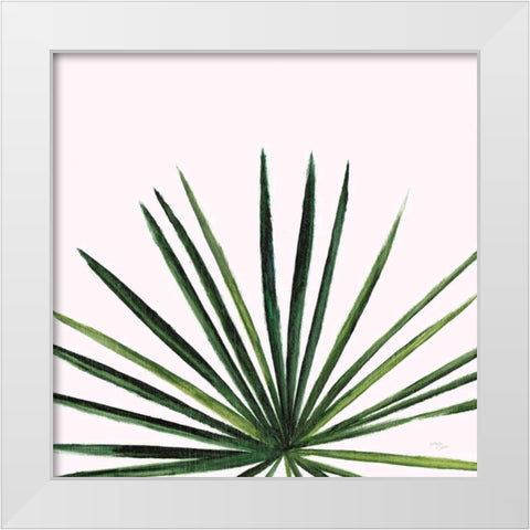 Statement Palms III White Modern Wood Framed Art Print by Wellington Studio